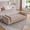 Wheat, variant on 83.1" Wide Modern Chenille Upholstered Bench with Armrests, End of Bed Chaise Lounge Couch, 2 Bolster Pillows, Solid Wood Frame, Rubberwood Legs, Bedroom and Living Room, Gray