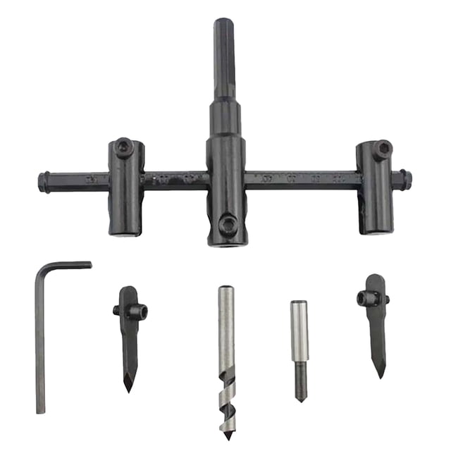 de agujeros circular ajustable, broca para paneles de yeso de madera, de taladro de 120mm 120 mm negro 1 Cola Cortador de círculos