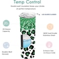 thumbnail image 2 of St Patrick's Day Skinny Tumblers with Lids and Straws, Glitter Green Leopard Print Stainless Steel Vacuum Insulated Travel Tumbler Cups 20 OZ, 2 of 6