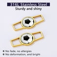 thumbnail image 6 of FindChic Sports Football Shoelace Decor for Men, Buckle Charms Sneakers 14K Gold Plated Stainless Steel Lace Tag Casual Shoes Accessories, with Gift Box, 6 of 8