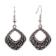thumbnail image 2 of Aretes tallados hueco, pendientes rombo, pendientes de la vendimia, aretes étnicos, pendientes de la vendimia, retro Dangler, pendientes de plata tibetana, colgantes étnicos de la vendimia, 2 of 9