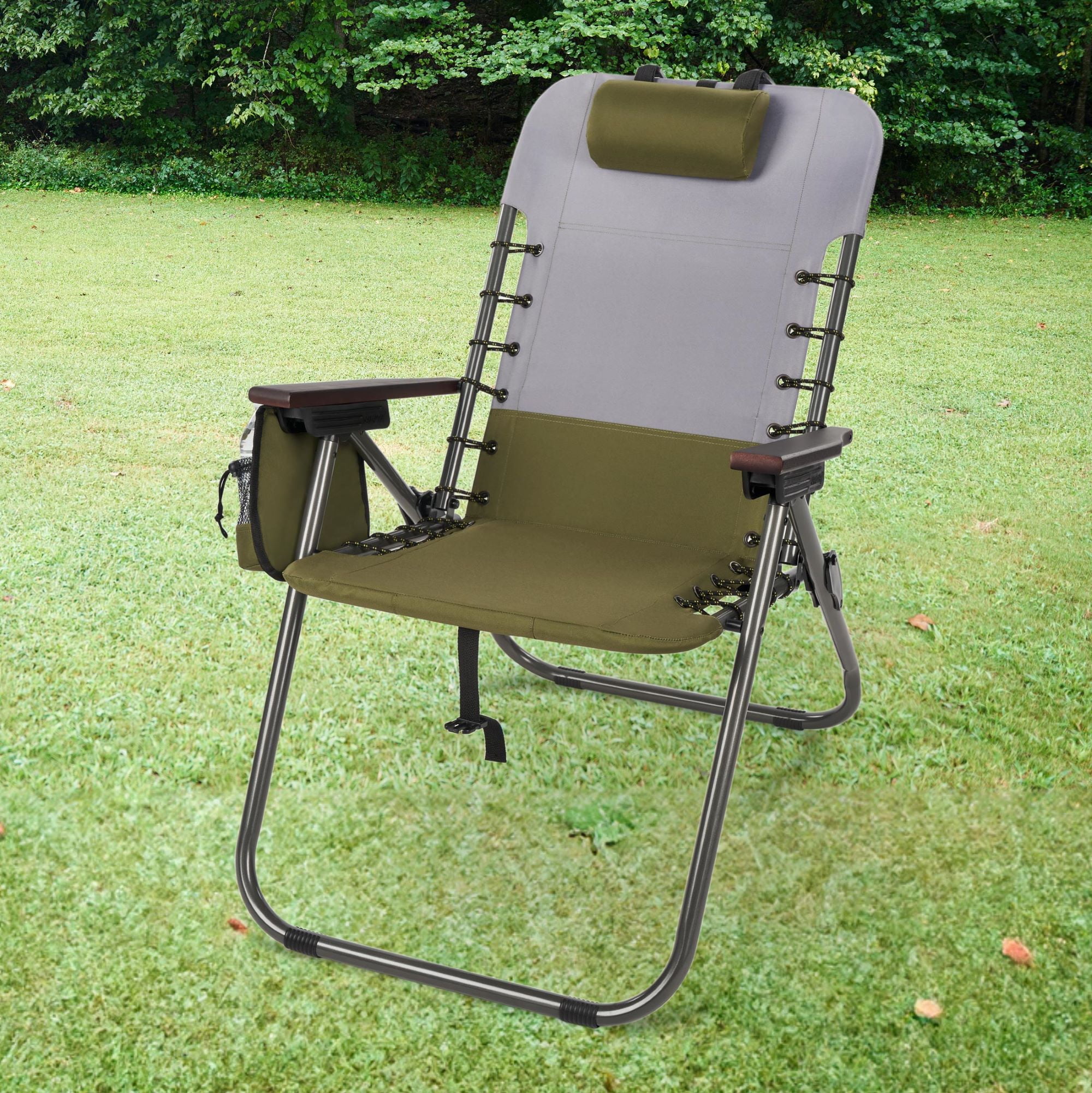 (2 pack) Ozark Trail Adult Bungee Backpack Chair - Moss Green