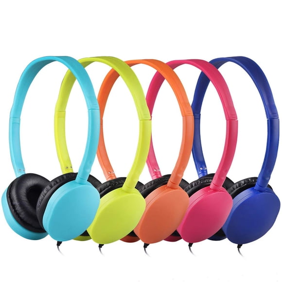 Auriculares Hongzan i19 Kids, paquete de 5 unidades, para escuela, aula, mixtos