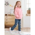 thumbnail image 5 of Usaibhir Toddler Baby Girls Fall Clothes Fleece Jackets Hooded Zip Up Cute Prints Fuzzy Coats Size 12M-6T, 5 of 13
