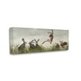 thumbnail image 3 of Stupell Industries Jumping Hares in Wild Animals & Insects Painting Gallery Wrapped Canvas Print Wall Art, 30 x 13, 3 of 7