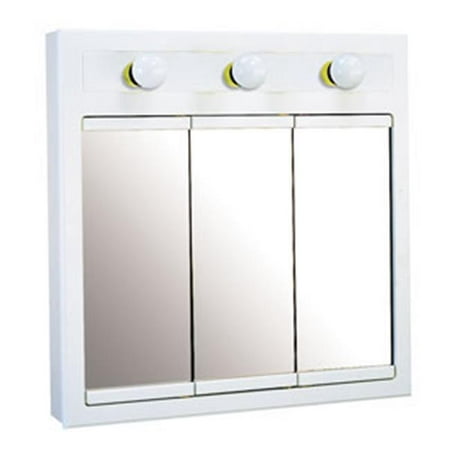 Design House 532374 Concord White Gloss Lighted Medicine Cabinet