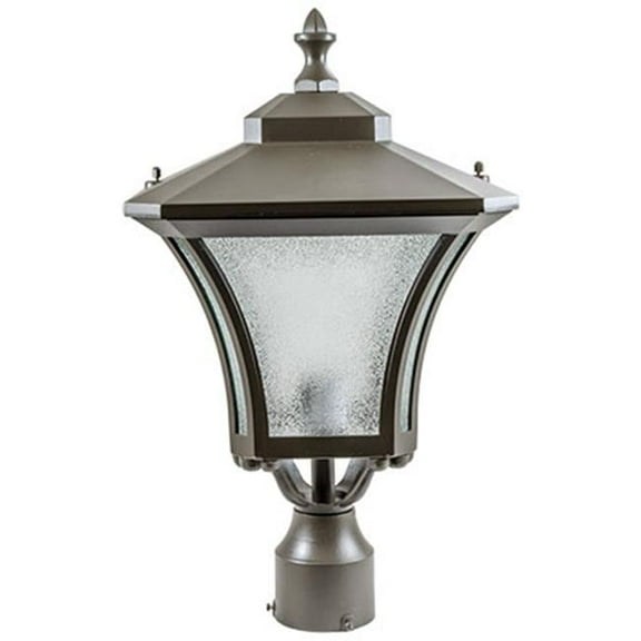 Dabmar Lighting GM212-BZ 120 V 60 watts Incandescent Small Post Mount Fixture, Black, Bronze, Dark Bronze Stone & Verde Green