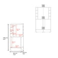 thumbnail image 3 of FM FURNITURE Toyei Corner Bar Cabinet with Bottle Rack, Open Shelves, and Hidden Storage, Natural Oak, 3 of 6