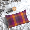 thumbnail image 3 of Salouo Purple Yellow Buffalo Plaid Pattern Pillow Cases,1PC Pillow Covers with Envelope Closure Decorative Pillow Case for Bed Couch,Pillows Not Included-16"x24", 3 of 6