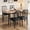Rustic Brown, variant on Retro Dining Table Set for 2/4, Kitchen Table and Chairs Set with Padded Seats, 3/5 Piece Dining Room Table Set with Angular Design for Small Space, Home Kitchen, Apartment