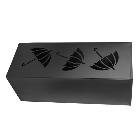 Paragüero, Soporte De Paraguas De Metal Hueco Cuadrado Con Revestimiento Negro Para Pasillo Para El Hogar