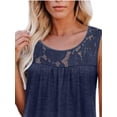 thumbnail image 3 of Gvmfive Women Casual Tunic Tank Tops Sleeveless Lace Loose Blouse T Shirt, 3 of 5