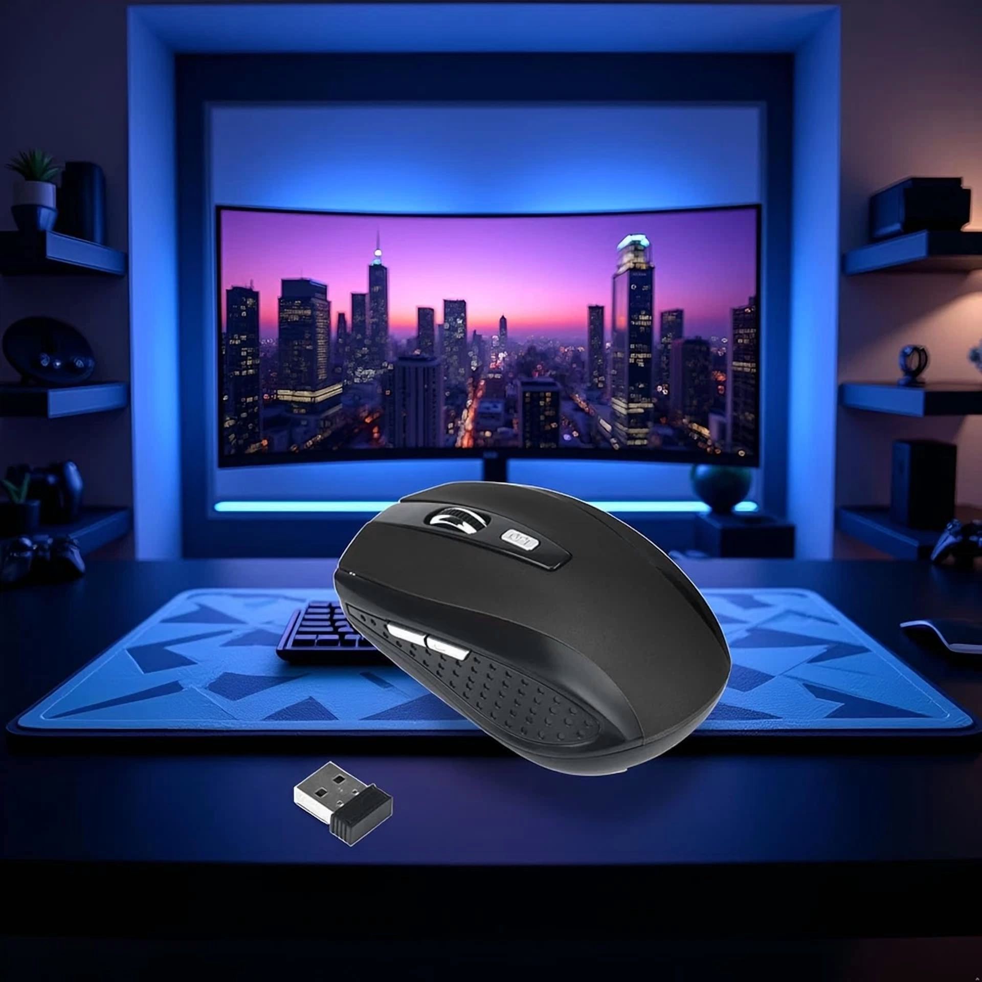BUTTERFLY- Black Wireless Mouse 2.4G Laptop Mouse Gaming With Usb Receiver, Cordless