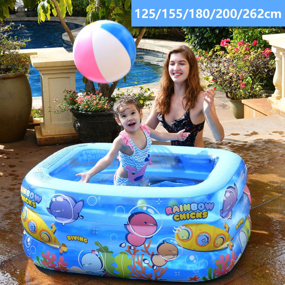 Details about   Inflatable Large Swimming Pool 3 Layers Outdoor Yard Kids Bathing Pool 3 Size 