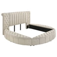thumbnail image 3 of Sonya 4-piece Upholstered Queen Bedroom Set Ivory, 3 of 18