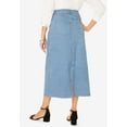 thumbnail image 2 of Jessica London Women's Plus Size True Fit Front Button Casual Denim Skirt, 2 of 3