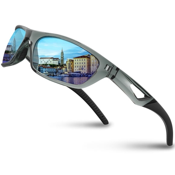 Gafas Deportivas RIVBOS RB831 Transparente con Lentes Gris/Azul