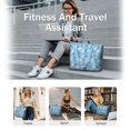 thumbnail image 5 of Tote Bag for Women - Light Blue Christmas Snowflake Pattern Shoulder Bag - Large Utility Work Duffle Bag with Zipper Handbag for Travel, Work, Sprots, 5 of 5