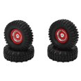 thumbnail image 1 of Juego de 4 neumáticos de goma delanteros y traseros de 55 mm y llantas de 24 orificios para coche AXIAL SCX24 1/24 RC, 1 of 8
