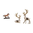 thumbnail image 1 of Figura de caballo,Figura coleccionable de caballo en miniatura,Estatua de ciervo alce,Figuras de ciervos y alces,decoración para el hogar,estatuas de resina,Figura decorativa de, 1 of 8