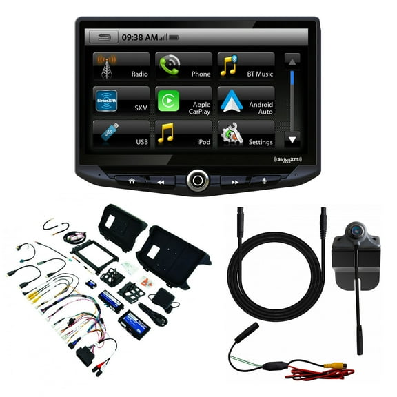 Stinger Compatible with Wrangler JL/JT (2018-2021) Radio Replacement Kit - Stinger Heigh10 10" Touchscreen with Android Auto/Apple CarPlay Includes Installation Accessories & Blindspot Camera