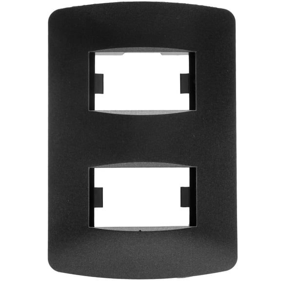 Placa 2 Módulos Leviton Grafito Plástico