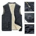 thumbnail image 3 of Chaleco de ocio de invierno para hombres, chaleco de terciopelo de cordero para hombres de mediana edad y mayores, chaleco cálido para hombres, 3 of 4