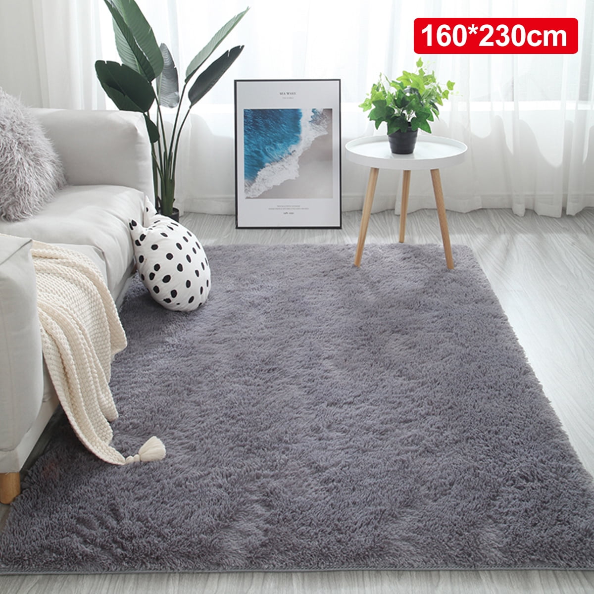 4 Sizes Soft Comfy Area Rugs for Bedroom Living Room Fluffy Shag Fur