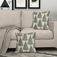 thumbnail image 3 of Christmas Pillow Covers 18x18 Set of 2 Red Xmas Tree Star Rustic Winter Print Decorative Outdoor Pillowcases Farmhouse Vintage Holiday Decorations Throw Cushion Case Decor for Couch Sofa Bed, 3 of 6