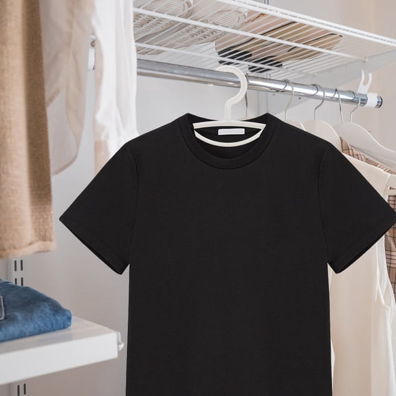 HONMEET 10Pcs Non Slip Grey Plastic Clothes Hanging Rack for Practical Home Storage