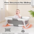thumbnail image 4 of Prociv Collapsible Baby Bathtub for Infants to Toddler, Portable Travel Bathtub Multifunctional Bathtub with Drain Hole, Baby Folding Bathtub for Newborn 0-36 Month Gray, 4 of 10