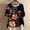 Black, variant on Black and Friday Discounted Items under $5 GaThRRgYP Womens Tops Short Sleeve Pullover,Plus Size Tunic Tops for Women Clothes,Women's Casual Round Neck Button Printed Short Sleeve Blouse Red XL
