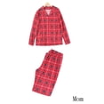 thumbnail image 3 of 2023 New Family Christmas Pajamas Set Red Plaid Pattern 2 Pieces Suit Sleepwear Mom Dad Kids Matching Outfits Xmas Look Pyjamas, 3 of 3
