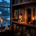thumbnail image 3 of Halloween Ghost Library Lantern-Decorative Bookshelf Lighting, Mini Bookshelf Lamp Slides Between Books, Warm Amber LED Nook Light & Bookshelf Lantern for Book Nook, Shelf Decor Gift for Book Lovers, 3 of 6