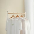 thumbnail image 3 of Luci Convenient Metal Clothes Rack ST17260 with Lockable Caster Wheels, Storage & Clothes Hanging Bar , Heavy Duty Clothing Rack, White, 3 of 6