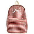 thumbnail image 2 of Mochila A Cuadros Con Lazo Likrtyny para Mujer Rojo, 2 of 9