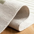 thumbnail image 6 of SAFAVIEH Montauk Amadine Striped Cotton Area Rug, Ivory/Light Green, 9' x 12', 6 of 9
