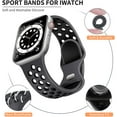 thumbnail image 2 of KOMI Sport Band Compatible with Apple Watch Band 38mm 40mm 41mm 45mm 44mm 42mm 49mm for Women Men,Soft Silicone Breathable Wristband Replacement Strap for iWatch Ultra 2 SE Series 9 8 7 6 5 4 3 2 1, 2 of 7