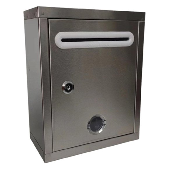 GROWTH TANK Wall Mounted Mailbox Letter Box with Security Lock Heavy Duty for Residential & Government Stainless Steel Suggestion Box 21cmx11cmx27cm
