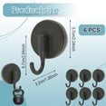 thumbnail image 2 of Suction Cup Hooks Sturdy Space-Saving Shower Hooks Easy to Use Suction Cup Hanger Reusable Shower Suction Hook Smooth Versatile Shower Hanging Hook for Bathroom Kitchens, 2 of 5