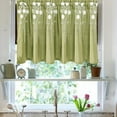 thumbnail image 4 of 1Pc Curtain Floral Curtains Kitchen Coffee Curtains Bedroom Rod Curtains Lace Short Curtains Lace Curtains 54 X 24 Inch 1 Panels, 4 of 9