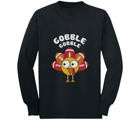 

Turkey Shirt Toddler Gobble Gobble Thanksgiving Kids Long Sleeve Shirts 2T Black