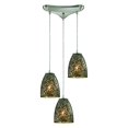 thumbnail image 1 of ElkGroup International 10465/3BRF Fissure 3 Light Pendant In Satin Nickel And Smoke Glass, 1 of 3