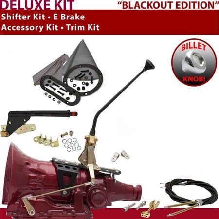 American Shifter TH400 Shifter Kit Black 12 in. E Brake Cable Clevis Trim Kit for F1270