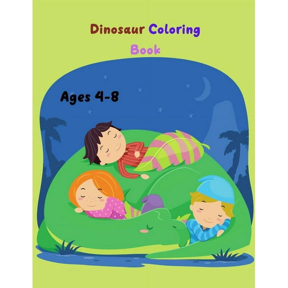 Dinosaur Coloring Book: DINOSAUR Easy mazes, Spot the differences and color & Connect the dots and color for kids (Paperback)