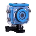 thumbnail image 2 of DEELLEEO Digital Video Camera Action Sports Camera 1080P 12MP Waterproof 30M Built-in Lithium Battery with 32G TF Card and Silicone Sleeve, Gift for Kids Blue, 2 of 6