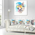 thumbnail image 3 of Designart Siberian Husky Dog in Sunglasses - Animal Throw Pillow - 16x16, 3 of 5