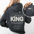 thumbnail image 2 of Jesus Is King Hoodie, Christian Hoodie with 1 Timothy 6:15 Verse, Unisex Faith Sweatshirt, Jesus Apparel, Religious Streetwear, Christian Gift, 2 of 6