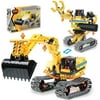 Lavinya STEM Building Sets for Boys 6-12, 342PCS 2-in-1 DIY Construction Engineering Excavator Toy, Stem Projects for Kids Ages 8-12, Building Toys for Boys Age 6 7 8 9 10 11 12 Year Old