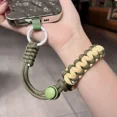 thumbnail image 6 of Short Sports Phone Charm Wrist Strap Adjustable Black Green Woven Sturdy Lanyard European Travel Anti-Theft Anti-robbery Keycord, 6 of 10